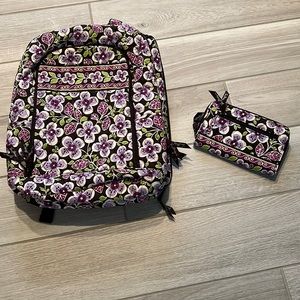 Backpack and Matching Wallet. Lightly used - great shape. Retired VB pattern